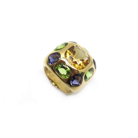 bague chanel baroque grand modele t53 en or jaune et .